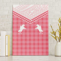 Aloha Hawaii Cowboys Paniolo Canvas Wall Art Rose Palaka LT7 Without Frame Pink - Polynesian Pride
