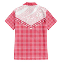 Aloha Hawaii Cowboys Paniolo Family Matching Short Sleeve Bodycon Dress and Hawaiian Shirt Rose Palaka - Polynesian Pride