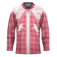 Aloha Hawaii Cowboys Paniolo Hockey Jersey Rose Palaka LT7 Unisex Pink - Polynesian Pride