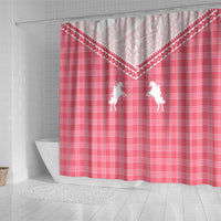 Aloha Hawaii Cowboys Paniolo Shower Curtain Rose Palaka - Polynesian Pride