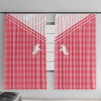 Aloha Hawaii Cowboys Paniolo Window Curtain Rose Palaka - Polynesian Pride
