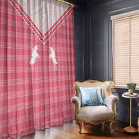 Aloha Hawaii Cowboys Paniolo Window Curtain Rose Palaka - Polynesian Pride