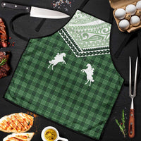 Aloha Hawaii Cowboys Paniolo Apron Forest Green Palaka LT7 Dark Green - Polynesian Pride