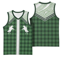Aloha Hawaii Cowboys Paniolo Basketball Jersey Forest Green Palaka LT7 - Polynesian Pride