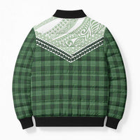 Aloha Hawaii Cowboys Paniolo Bomber Puffer Jacket Forest Green Palaka LT7 - Polynesian Pride