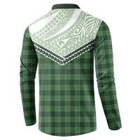 Aloha Hawaii Cowboys Paniolo Button Sweatshirt Forest Green Palaka LT7 - Polynesian Pride