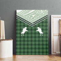 Aloha Hawaii Cowboys Paniolo Canvas Wall Art Forest Green Palaka LT7 - Polynesian Pride