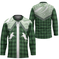 Aloha Hawaii Cowboys Paniolo Hockey Jersey Forest Green Palaka LT7 - Polynesian Pride