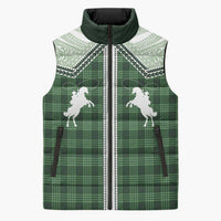Aloha Hawaii Cowboys Paniolo Sleeveless Puffer Jacket Forest Green Palaka LT7 Unisex Dark Green - Polynesian Pride