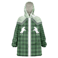 Aloha Hawaii Cowboys Paniolo Wearable Blanket Hoodie Forest Green Palaka LT7 One Size Dark Green - Polynesian Pride