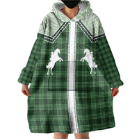 Aloha Hawaii Cowboys Paniolo Wearable Blanket Hoodie Forest Green Palaka LT7 - Polynesian Pride