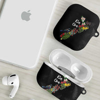 Kia Ora New Zealand Floral AirPods Case Black LT7 - Polynesian Pride