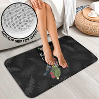 Kia Ora New Zealand Floral Bathroom Set Black - Polynesian Pride