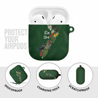 Kia Ora New Zealand Floral AirPods Case Sage Green LT7 - Polynesian Pride