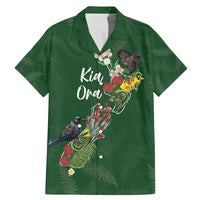 Kia Ora New Zealand Floral Personalized Family Matching Mermaid Dress and Hawaiian Shirt Sage Green - Polynesian Pride