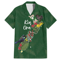 Kia Ora New Zealand Floral Personalized Family Matching Summer Maxi Dress and Hawaiian Shirt Sage Green - Polynesian Pride