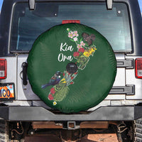 Kia Ora New Zealand Floral Spare Tire Cover Sage Green - Polynesian Pride