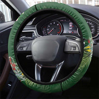 Kia Ora New Zealand Floral Steering Wheel Cover Sage Green LT7 - Polynesian Pride