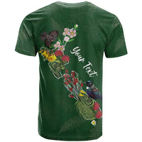 Kia Ora New Zealand Floral Personalized T Shirt Sage Green LT7 - Polynesian Pride