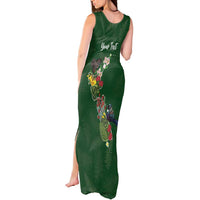 Kia Ora New Zealand Floral Personalized Tank Maxi Dress Sage Green - Polynesian Pride