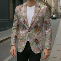 Beige Palaka Hula Girls Seamless Hawaii Aloha Blazer - Polynesian Pride