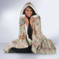 Beige Palaka Hula Girls Seamless Hawaii Aloha Hooded Blanket - Polynesian Pride