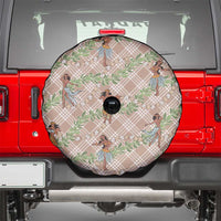 Beige Palaka Hula Girls Seamless Hawaii Aloha Spare Tire Cover LT7 - Polynesian Pride
