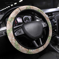 Beige Palaka Hula Girls Seamless Hawaii Aloha Steering Wheel Cover - Polynesian Pride