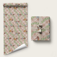 Beige Palaka Hula Girls Seamless Hawaii Aloha Wrapping Paper LT7 58" × 23" Beige - Polynesian Pride