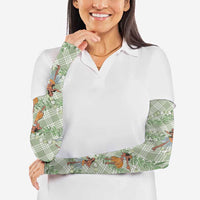 Mint Palaka Hula Girls Seamless Hawaii Aloha Arm Sleeves - Polynesian Pride