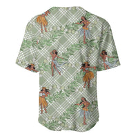 Mint Palaka Hula Girls Seamless Hawaii Aloha Baseball Jersey LT7 - Polynesian Pride