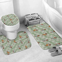 Mint Palaka Hula Girls Seamless Hawaii Aloha Bathroom Set LT7 Mat Set Only (3 pcs) One Size Mint - Polynesian Pride