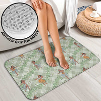 Mint Palaka Hula Girls Seamless Hawaii Aloha Bathroom Set LT7 - Polynesian Pride