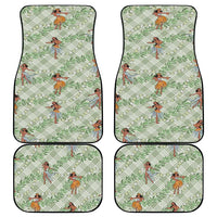 Mint Palaka Hula Girls Seamless Hawaii Aloha Car Mats LT7 - Polynesian Pride