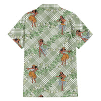 Mint Palaka Hula Girls Seamless Hawaii Aloha Hawaiian Shirt LT7 - Polynesian Pride