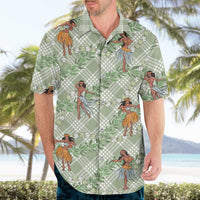 Mint Palaka Hula Girls Seamless Hawaii Aloha Hawaiian Shirt LT7 - Polynesian Pride