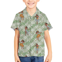 Mint Palaka Hula Girls Seamless Hawaii Aloha Hawaiian Shirt LT7 - Polynesian Pride