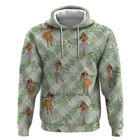 Mint Palaka Hula Girls Seamless Hawaii Aloha Hoodie - Polynesian Pride