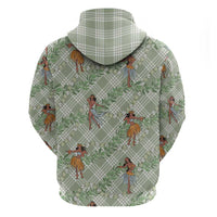 Mint Palaka Hula Girls Seamless Hawaii Aloha Hoodie - Polynesian Pride