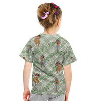 Mint Palaka Hula Girls Seamless Hawaii Aloha Kid T Shirt - Polynesian Pride