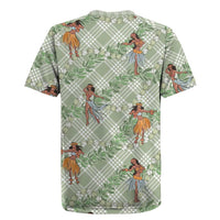 Mint Palaka Hula Girls Seamless Hawaii Aloha Rugby Jersey LT7 - Polynesian Pride