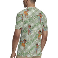 Mint Palaka Hula Girls Seamless Hawaii Aloha Rugby Jersey LT7 - Polynesian Pride