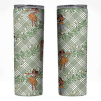 Mint Palaka Hula Girls Seamless Hawaii Aloha Skinny Tumbler - Polynesian Pride