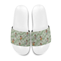 Mint Palaka Hula Girls Seamless Hawaii Aloha Slide Sandals - Polynesian Pride
