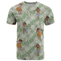 Mint Palaka Hula Girls Seamless Hawaii Aloha T Shirt LT7 Mint - Polynesian Pride