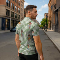 Mint Palaka Hula Girls Seamless Hawaii Aloha Zipper Polo Shirt LT7 - Polynesian Pride