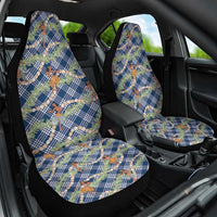 Navy Blue Palaka Hula Girls Seamless Hawaii Aloha Car Seat Cover LT7 One Size Navy Blue - Polynesian Pride