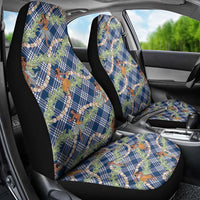 Navy Blue Palaka Hula Girls Seamless Hawaii Aloha Car Seat Cover LT7 - Polynesian Pride