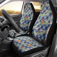 Navy Blue Palaka Hula Girls Seamless Hawaii Aloha Car Seat Cover LT7 - Polynesian Pride