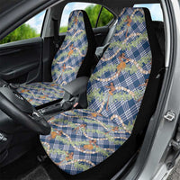 Navy Blue Palaka Hula Girls Seamless Hawaii Aloha Car Seat Cover LT7 - Polynesian Pride